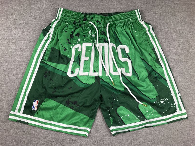 2025 Men NBA Boston Celtics Shorts Green style 3